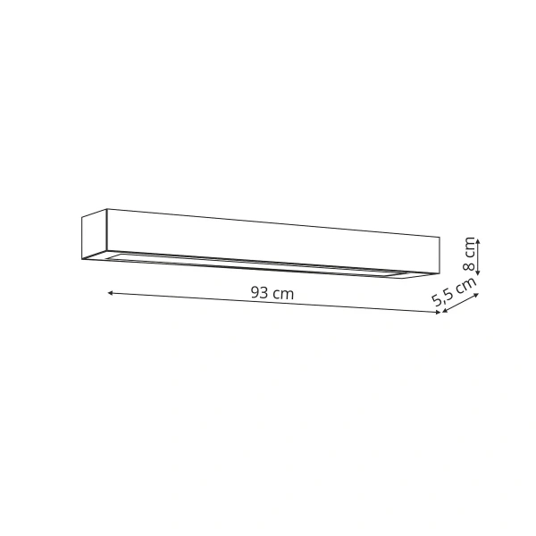 Kinkiet Ibros 93 cm biały LED CCT IP44