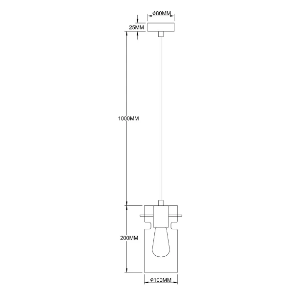 Lampa wisząca Nivio dymiona 1xE27