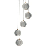 Lampa wisząca Brillant 5 złota LED CCT