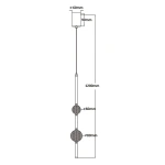 Lampa wisząca Vaku złota LED 4000K