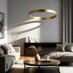 Lampa wisząca Midway Triangle mała złota LED 3000K