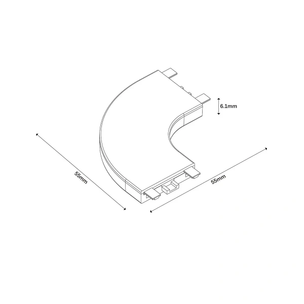 Łącznik C natynkowy Magnetic Slim biały