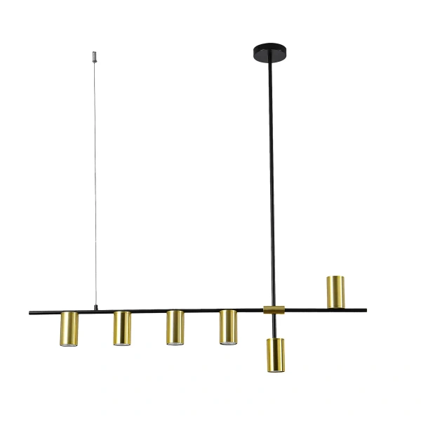 Lampa wisząca Arizona 6 czarno-złota 6xGU10