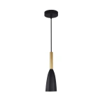Lampa wisząca Solin 1 czarno-złota 1xE27