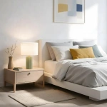 Lampa stołowa Tokio miętowa z białym abażurem 1xE27