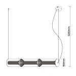 Lampa wisząca Aeris 3 listwa transparentna LED 40W CCT