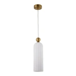 Lampa wisząca Piega 1 złota z białym kloszem 1xE14