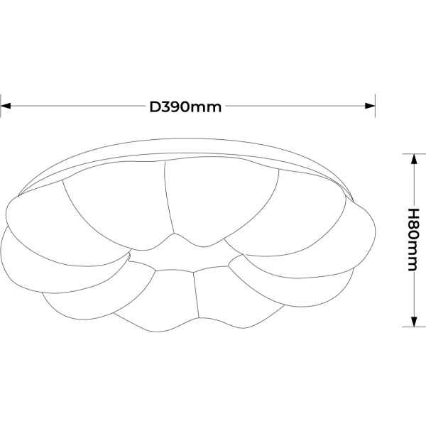 Plafon Ariva 40 cm biało-złoty LED 23W 4000K