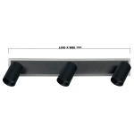 Spot sufitowy Parma 3 czarny 3xGU10 + LED CCT