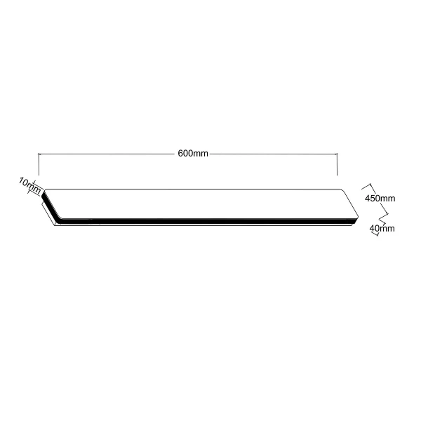 Kinkiet Bodo 60 cm czarny LED CCT IP54