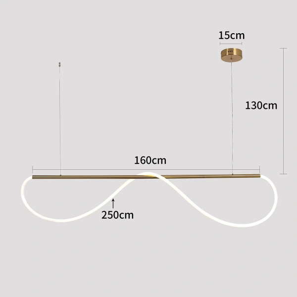 Lampa wisząca Meleca M złota LED CCT