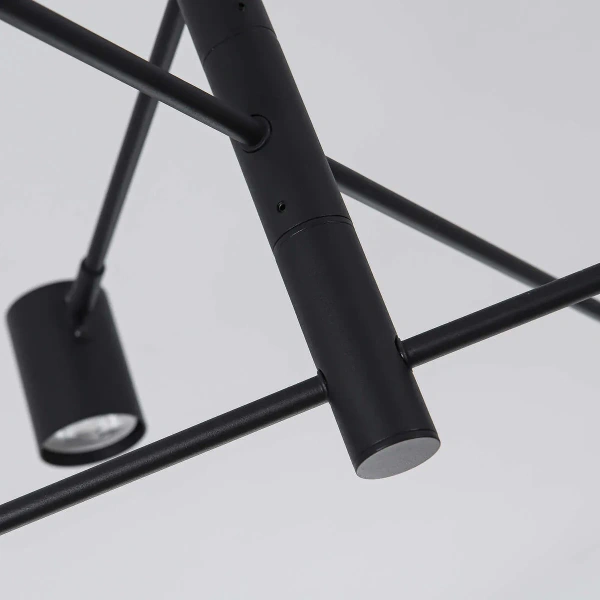 Lampa wisząca Snow 8 czarna 8xGU10