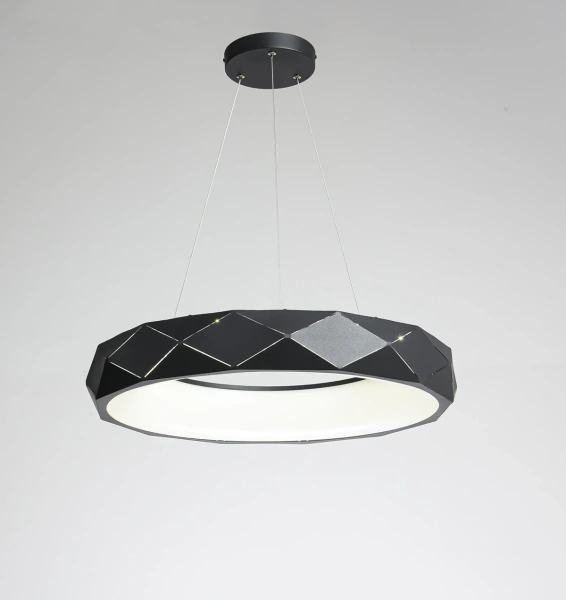 Lampa wisząca Reus czarna LED 4000K
