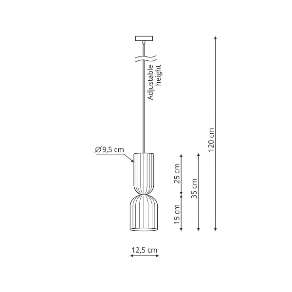 Lampa wisząca Balera czerwona 1xE27