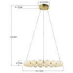 Lampa wisząca Diamond 18 złota LED CCT