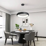 Lampa wisząca Reus czarna LED 4000K