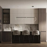 Lampa wisząca Meleca M czarna LED 36W CCT