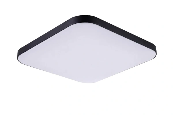 Plafon Babilon kwadratowy 33 cm czarno-biały LED 4000K