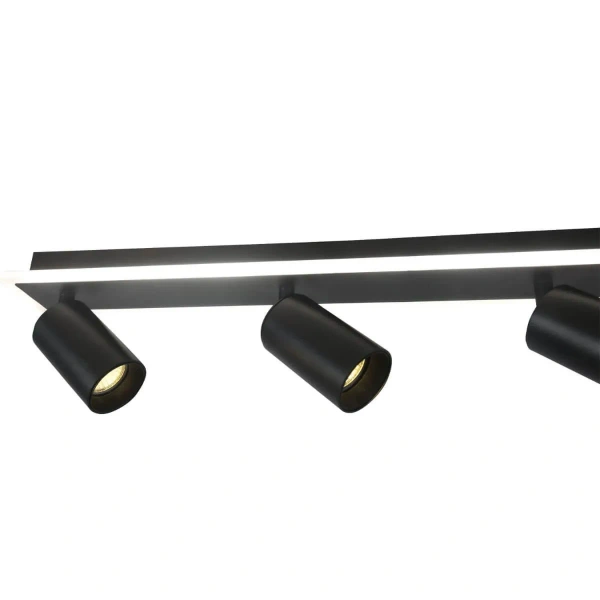 Plafon Parma 70 cm czarny 4xGU10 + LED 20W CCT