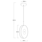 Lampa wisząca Casy pionowa dymiona LED 6W CCT