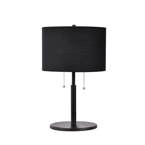Lampa stołowa Fogo czarna 2xE27