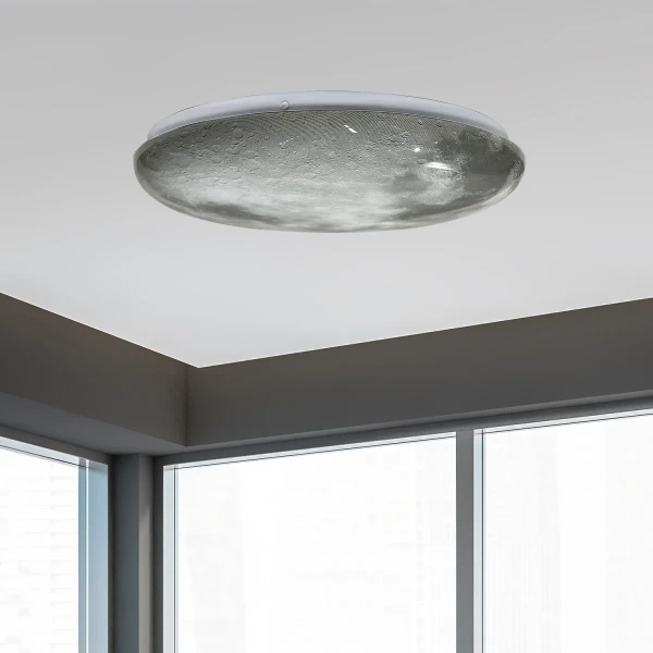 Plafon Luna planeta 38 cm szary LED 24W 4000K