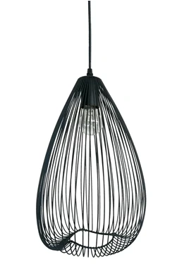 Lampa wisząca Frusta długa czarna