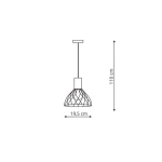 Lampa wisząca Moderno mała czarno-brązowa 1xGU10