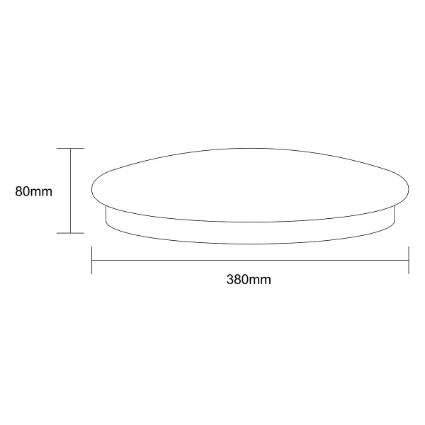 Plafon Luna planeta 38 cm szary LED 24W 4000K