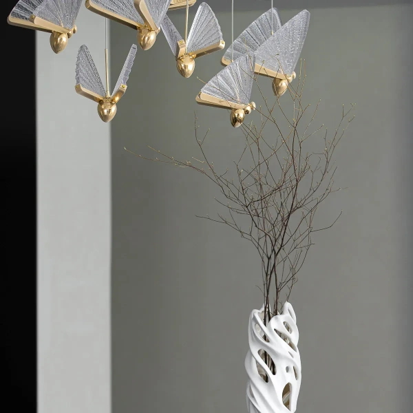 Lampa wisząca Mariposa 1 złota LED 8W CCT