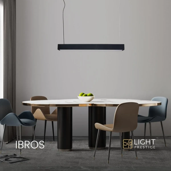 Lampa wisząca Ibros 63 cm czarna LED 18W 4000K