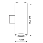 Kinkiet Torre czarny 2xGU10