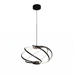 Lampa wisząca Kandor czarna LED 45W CCT