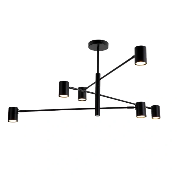 Lampa wisząca Snow 6 80 cm czarna 6xGU10
