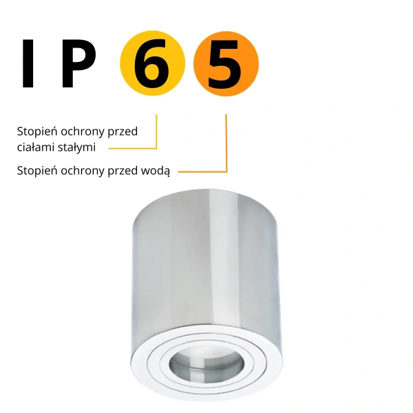 Tuba natynkowa Faro XL chromowana 1xGU10 IP65