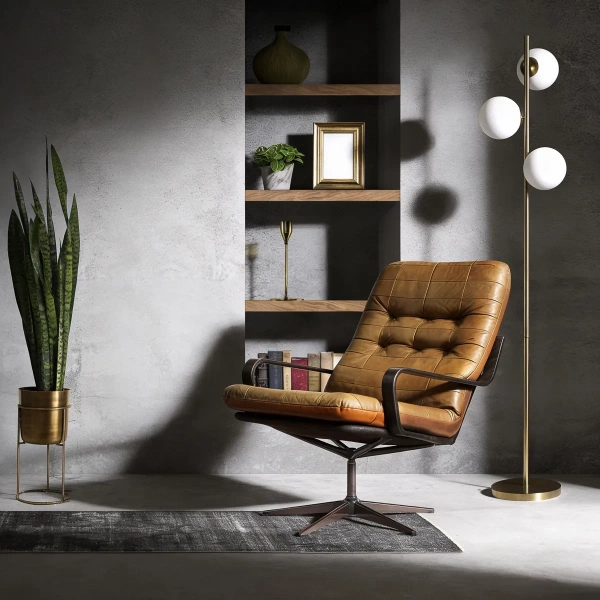Lampa podłogowa Dorado złota 3xE14