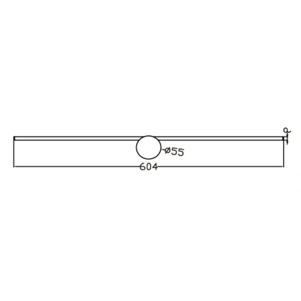 Kinkiet Modern Slim 60 cm czarny LED 3000K IP44