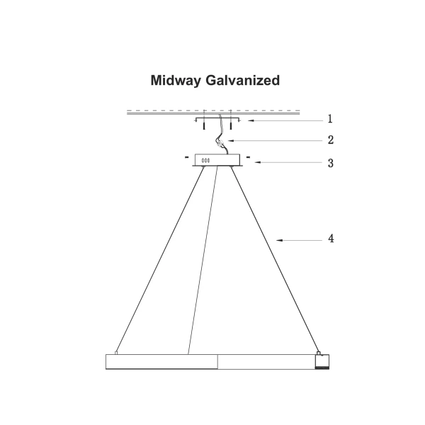 Lampa wisząca Midway Shiny śr. 80 cm złota LED 3000K