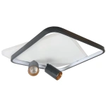 Plafon Parma 2 kwadratowy czarno-biały 2xGU10 + LED 36W CCT