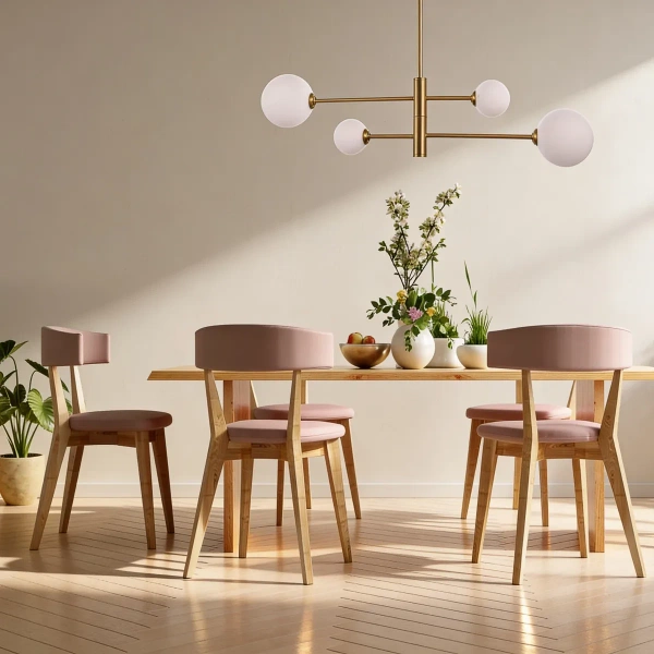 Lampa wisząca Dorado 4 złota 4xG9