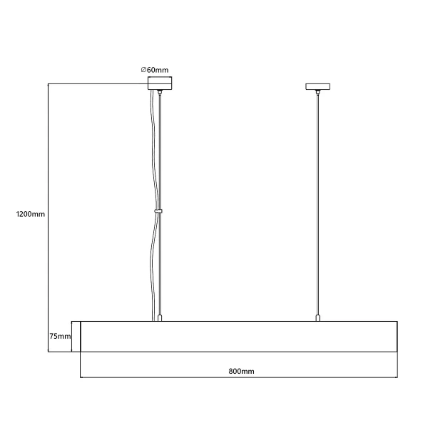 Lampa wisząca Luci M czarna LED 32W CCT