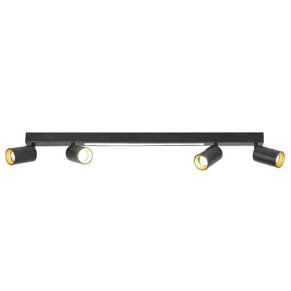 Plafon Perugia 4 czarny 4xGU10 + LED 18W CCT