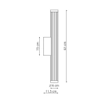 Kinkiet Vena 60 cm chromowany LED 12W CCT IP44