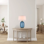 Lampa stołowa Amur niebieska 1xE27