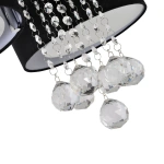 Plafon Gambela czarno-srebrny 3xE27 + LED