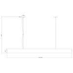 Lampa wisząca Cali L biała LED 47W CCT smart
