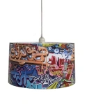 Lampa wisząca Graffiti wielokolorowa 1xE27