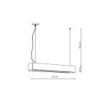 Lampa wisząca Ibros 63 cm czarna LED 18W 3000K