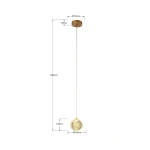 Lampa wisząca Brillant 1 złota LED CCT