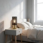 Lampa stołowa Tirana czarno-złota 1xE27